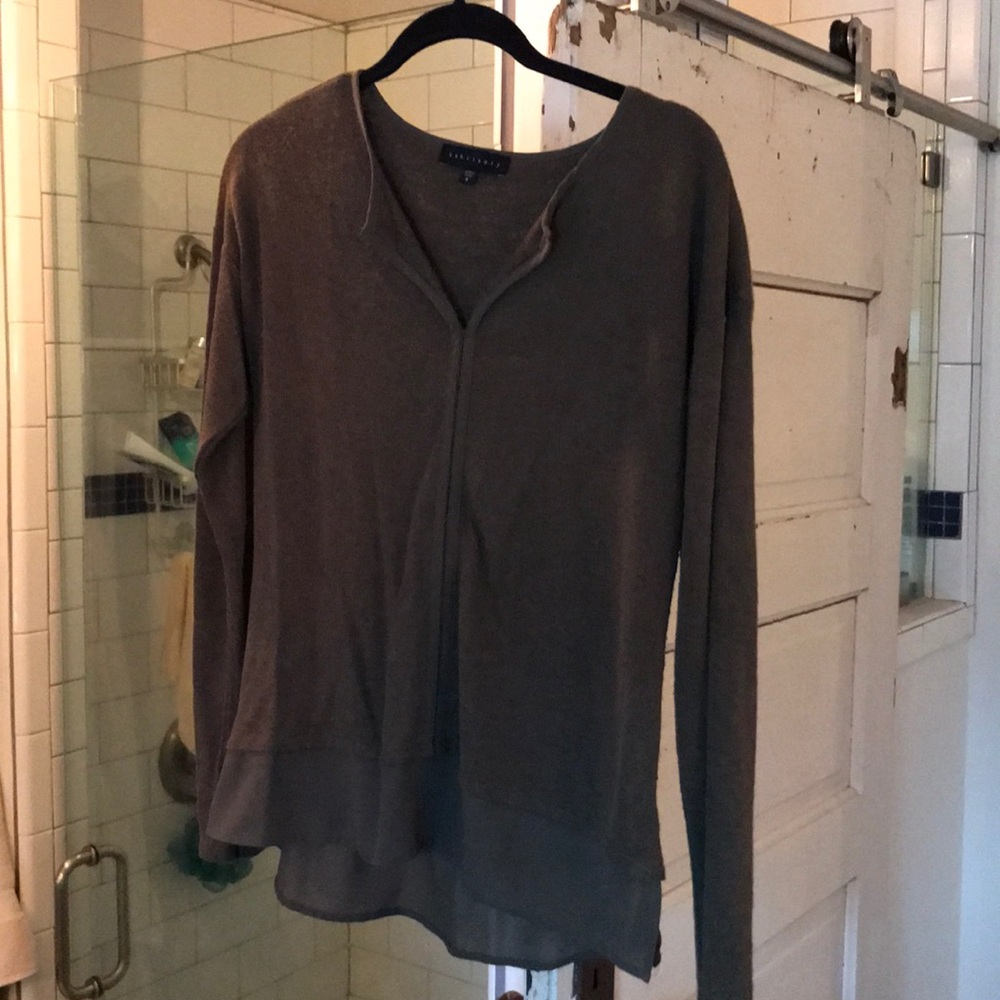 Olive Green Long Sleeve Top
